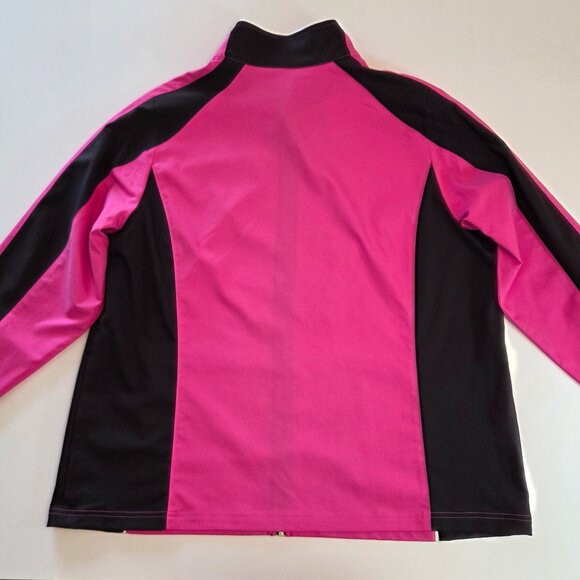 NWT -  Made for Life Women's Full-Zip Active Jacket, 2X, Rose Valley Pink/Black - Picture 2 of 12